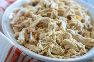 Shredded chicken made in the Instant Pot.