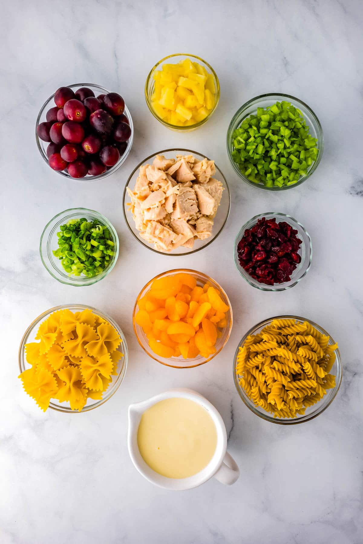 All of the ingredients needed to make this recipe.