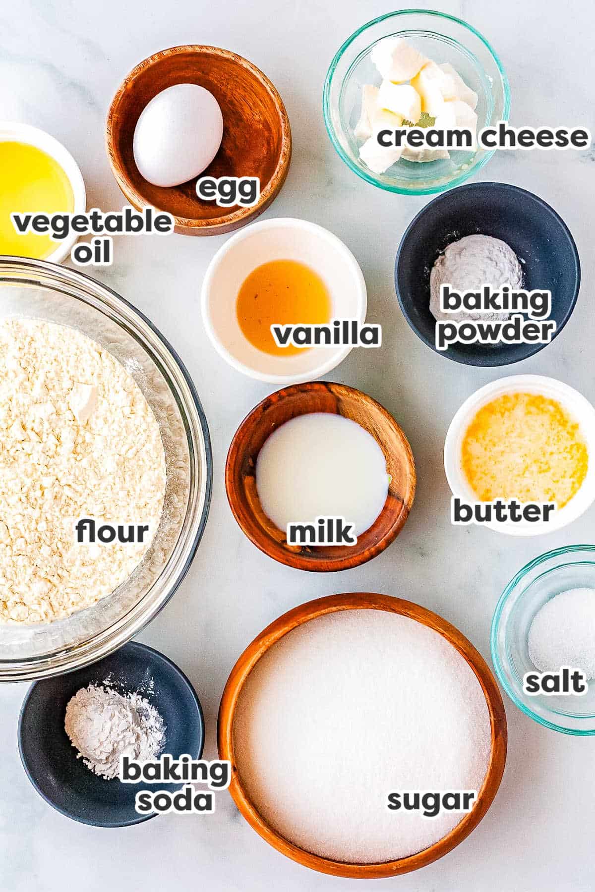ingredients to make sugar cookies