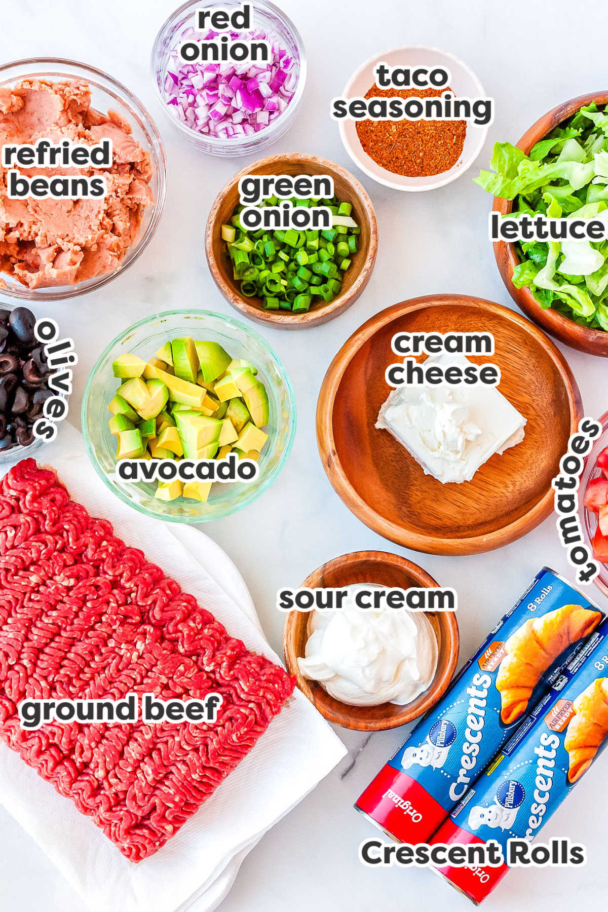 All of the ingredients needed to make this recipe.