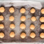 Freeze the peanut butter bon bons until solid before dipping in chocolate.