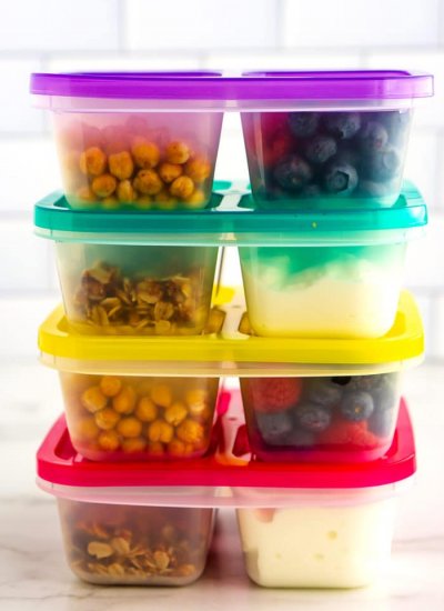 Stacked grab and go boxes