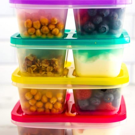 Stacked grab and go boxes