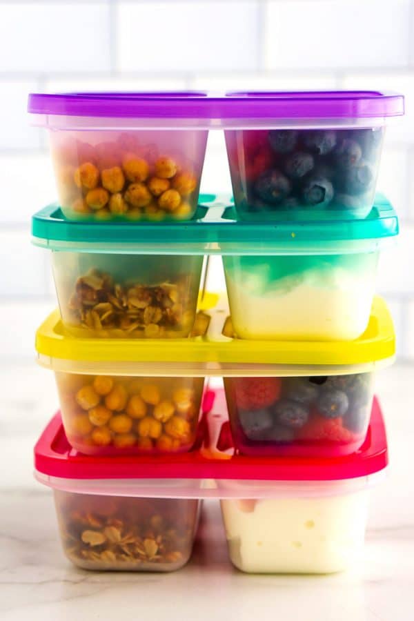 Stacked grab and go boxes