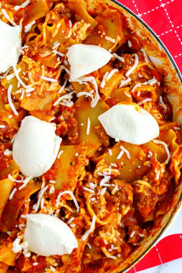 Close up of finished recipe. 