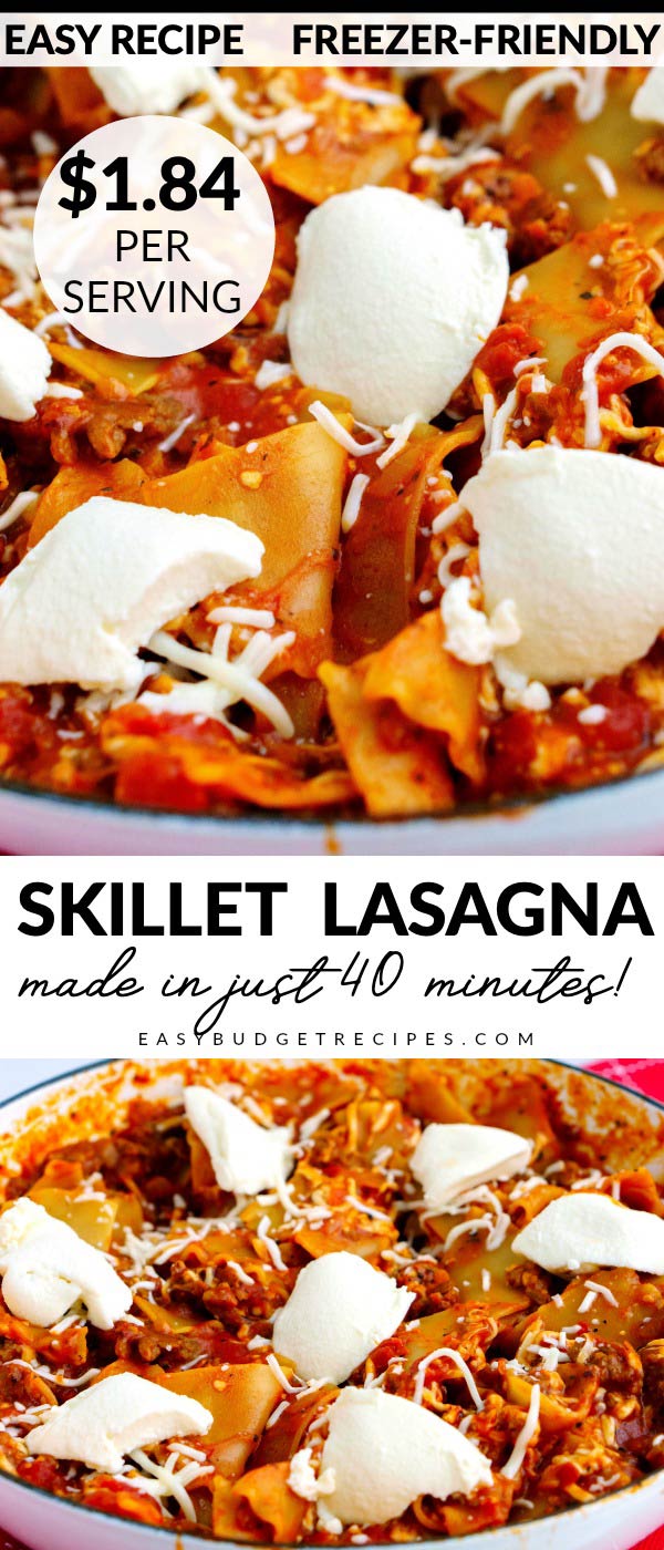 Picture collage of finished recipe with text overlay for Pinterest.