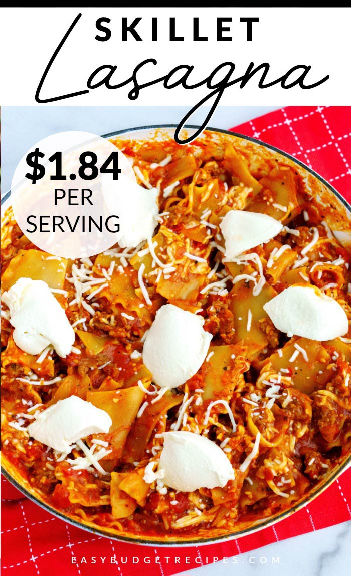 Skillet Lasagna - Easy Budget Recipes