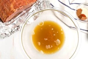 Whisk together the ham glaze in a small bowl.