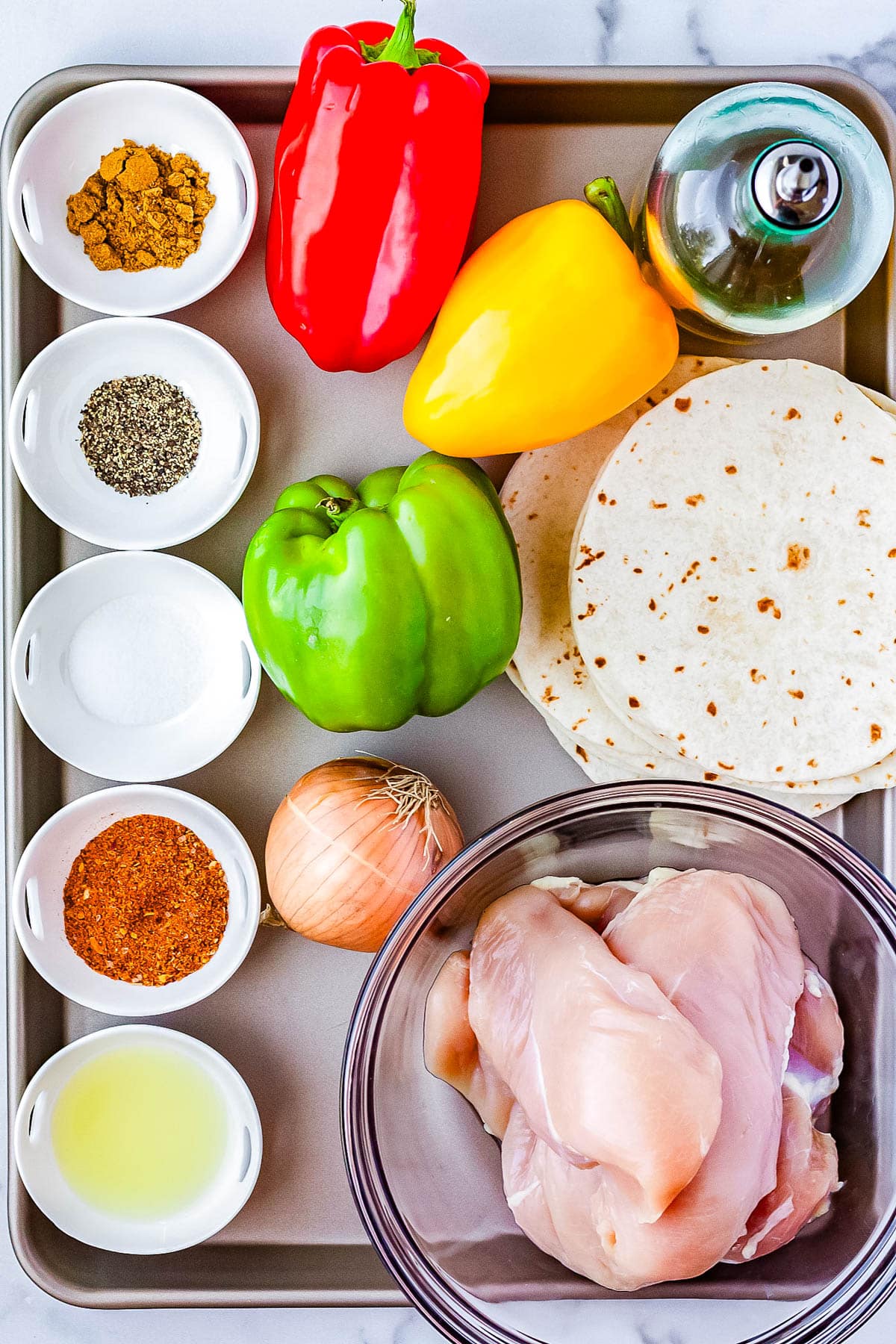 All of the ingredients needed to make this recipe.