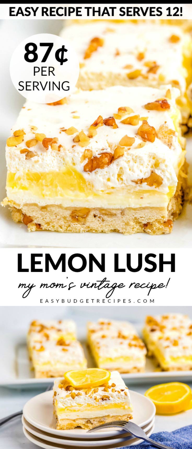 Mom's Lemon Lush - Easy Budget Recipes