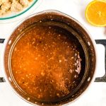 Cook the sauce until thickened to the consistency of syrup.