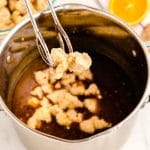 Add the chicken to the sauce and stir until combined.
