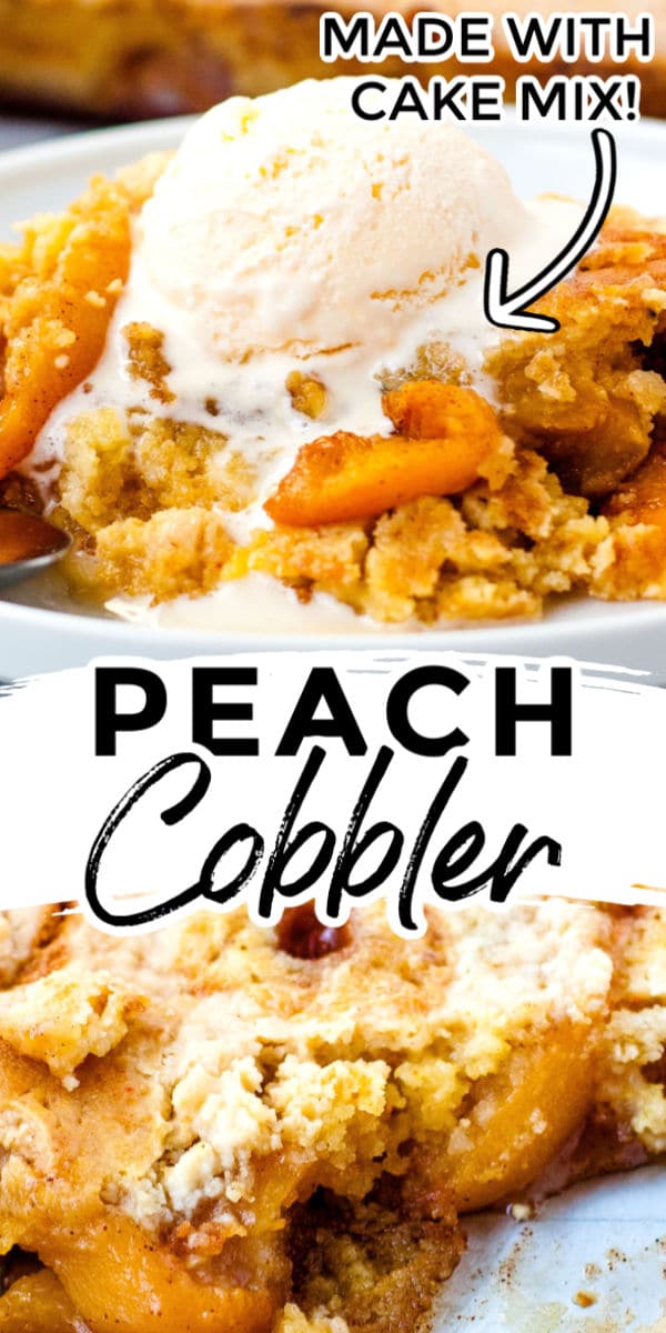 Cake Mix Peach Cobbler - Easy Budget Recipes