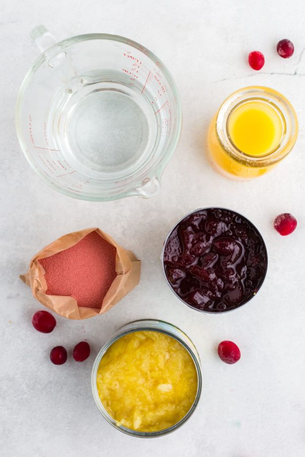 An overhead picture of all of the ingredients needed to make this recipe.