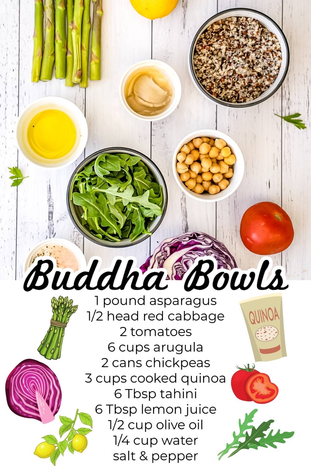 Quinoa Buddha Bowls With Tahini Dressing - Easy Budget Recipes