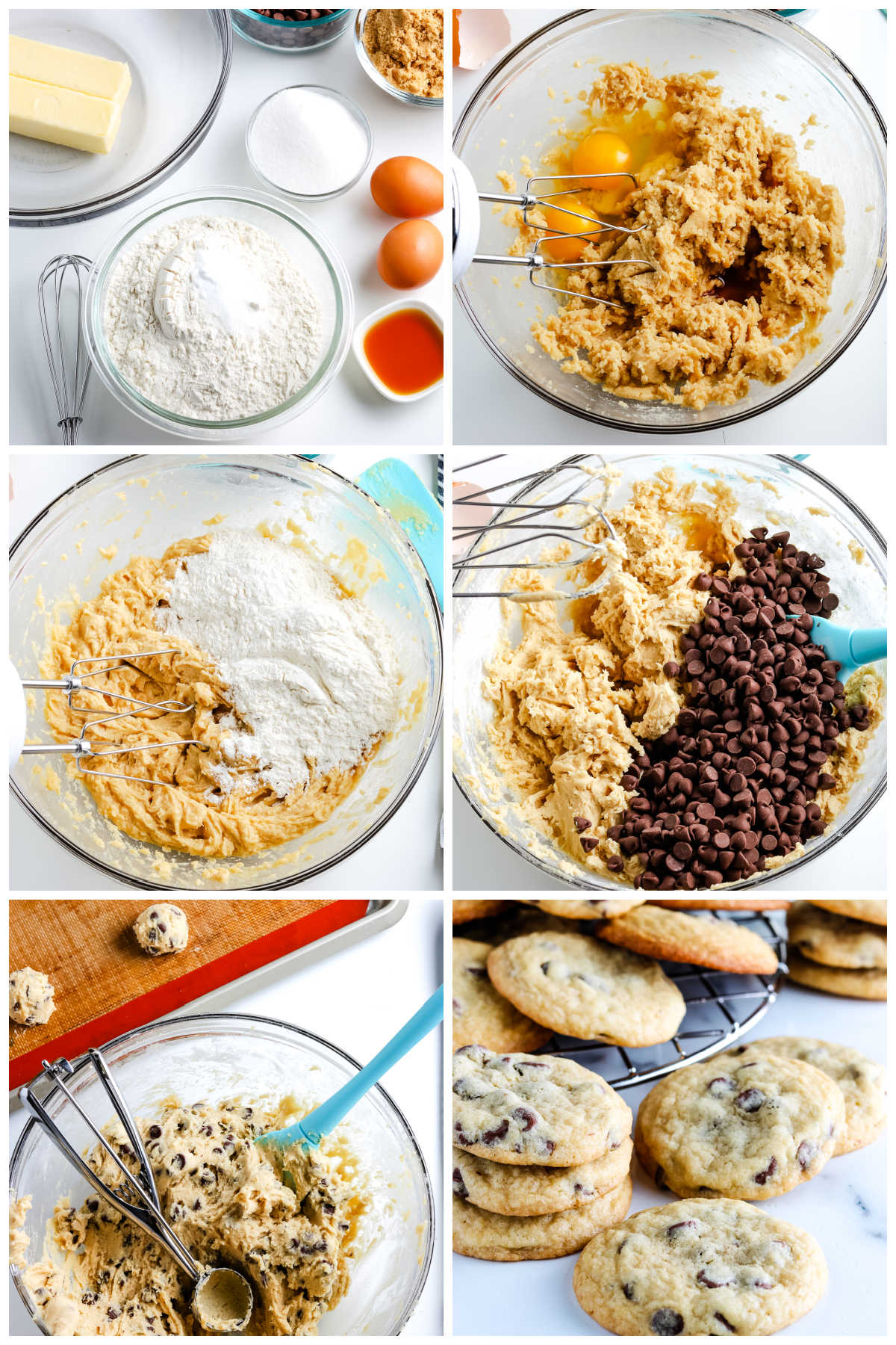 A picture collage of how to make these cookies.