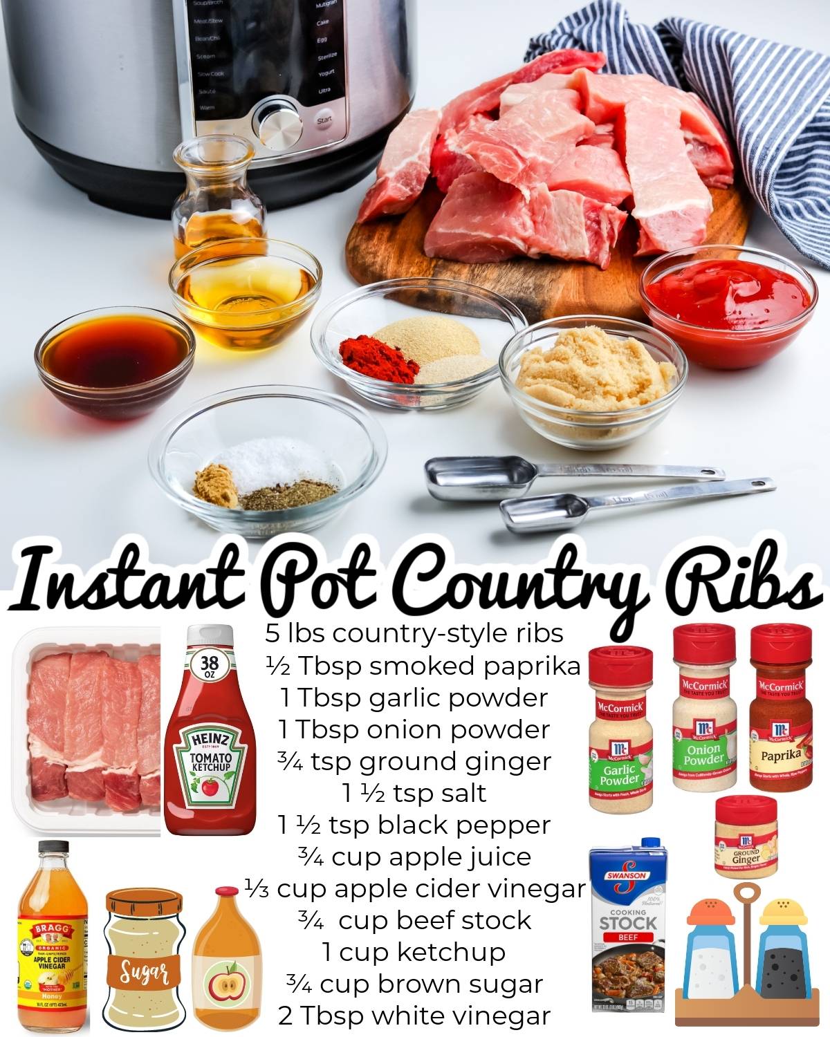 All of the ingredients needed to make this recipe.
