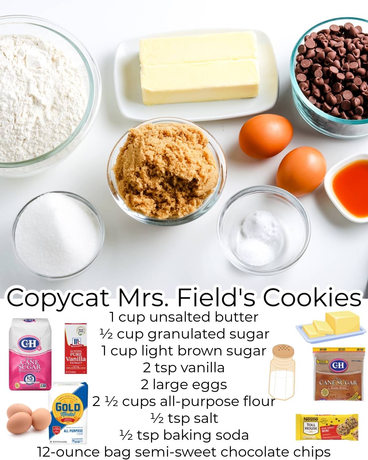 All of the ingredients needed to make this recipe.
