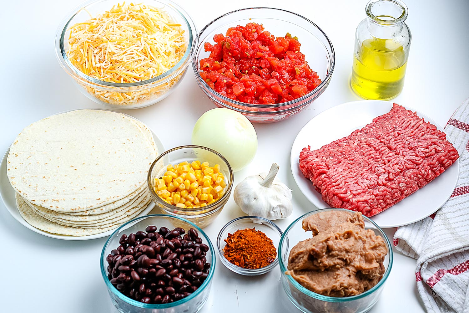 All of the ingredients needed to make this recipe.