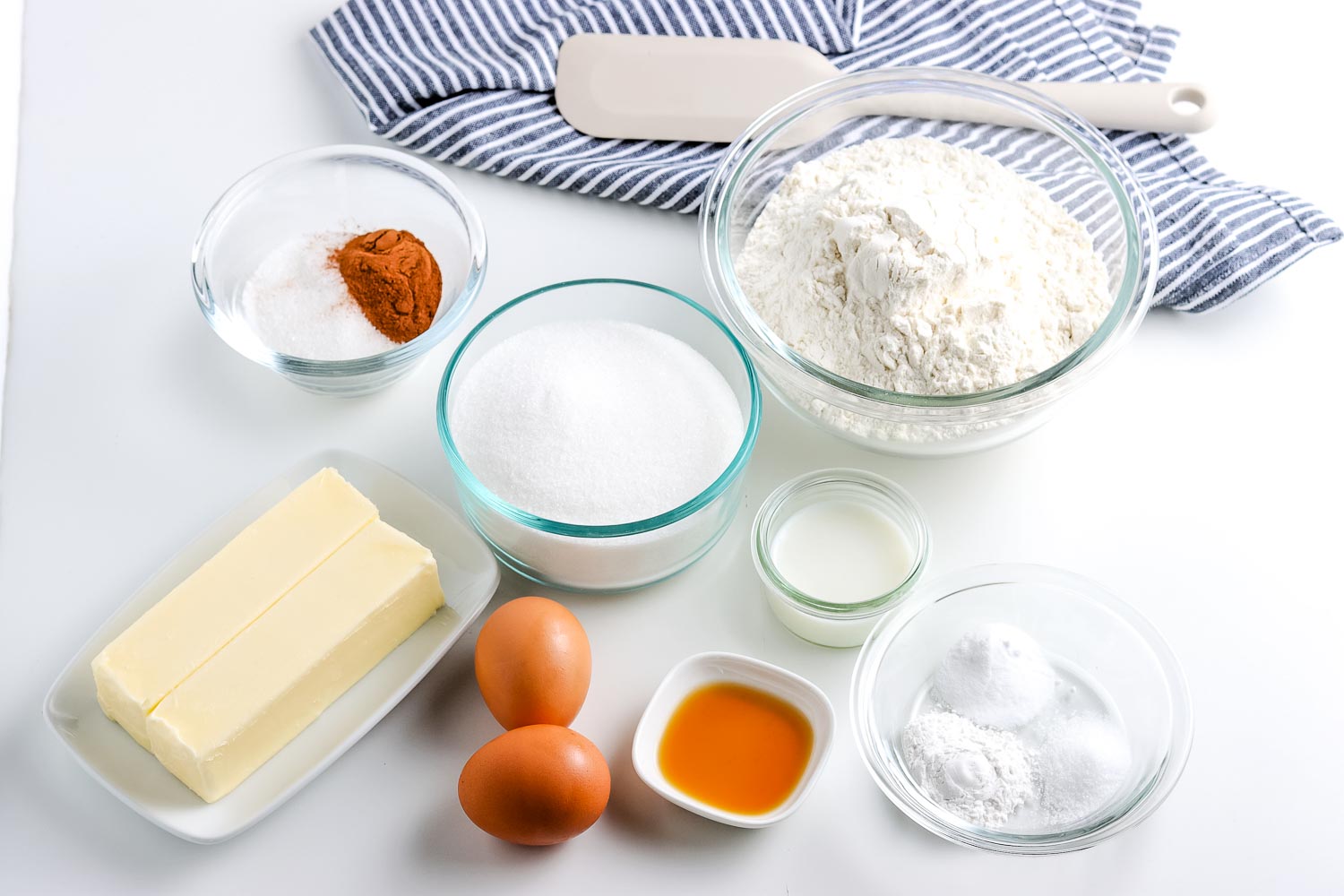 All of the ingredients needed to make this Snickerdoodle Cookies recipe.