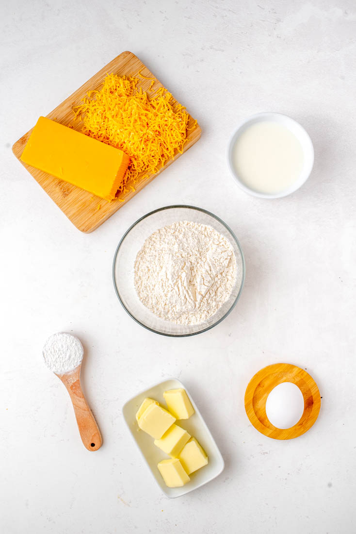 An overhead picture of all of the ingredients needed to make this recipe.