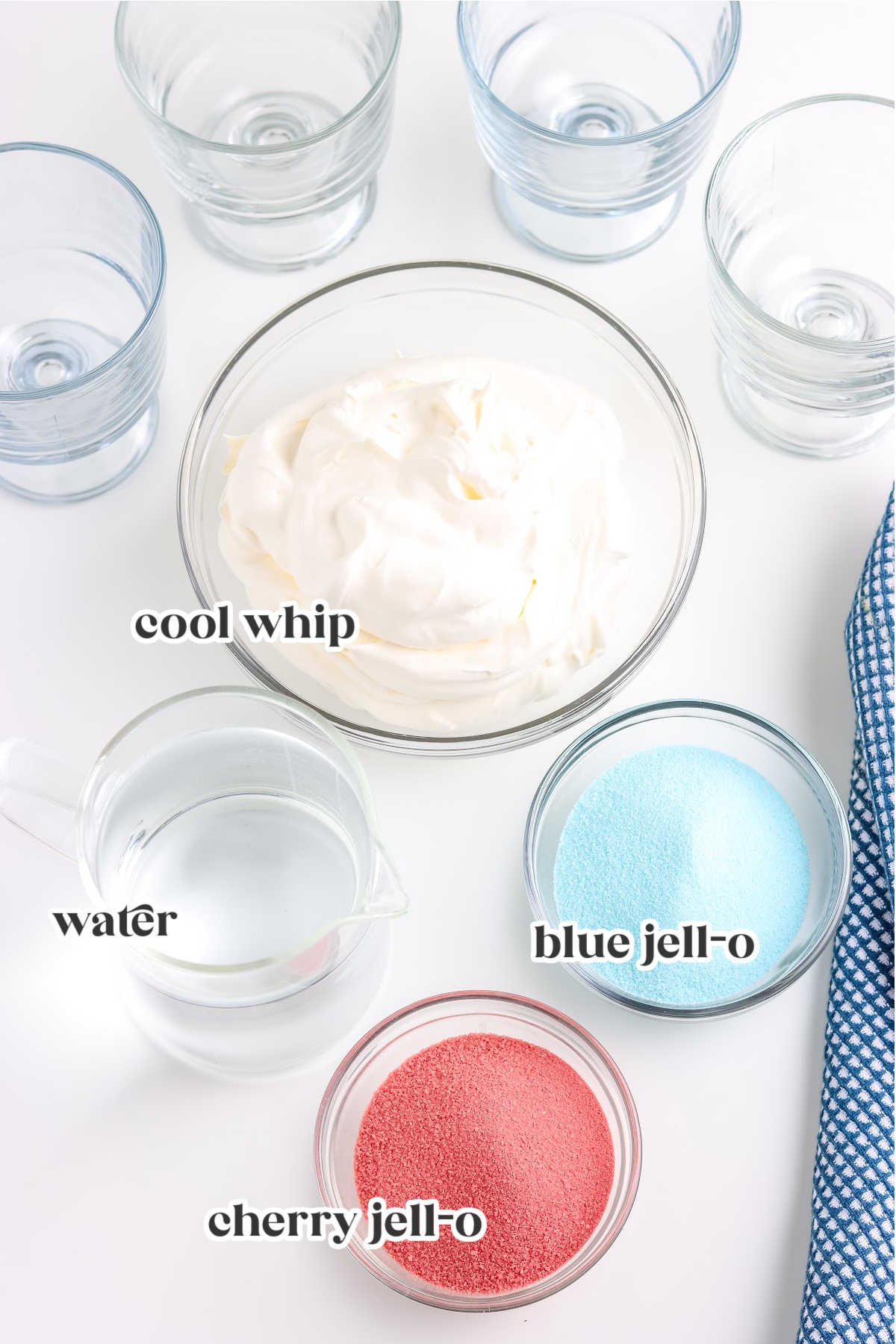 jello parfait ingredients with text overlay