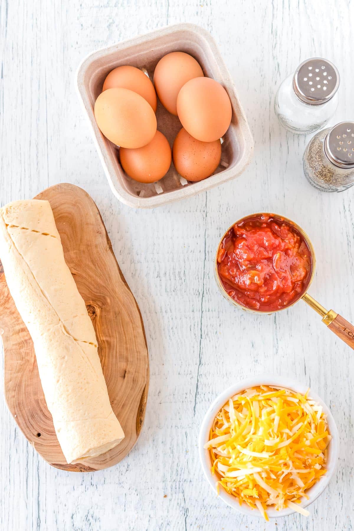 An overhead picture of all of the ingredients needed to make this recipe.
