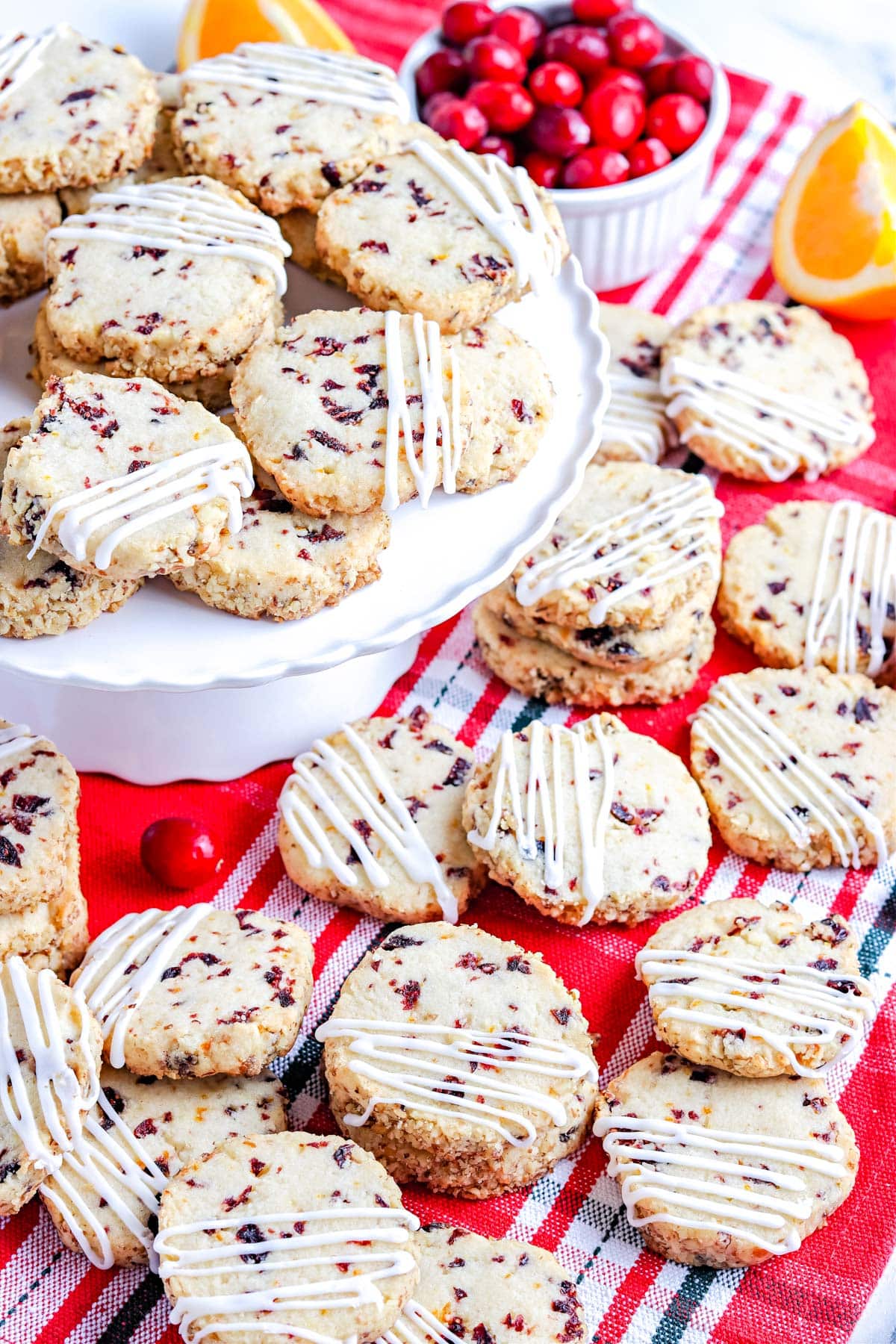 The finished Icebox Cookies on a serving platter.