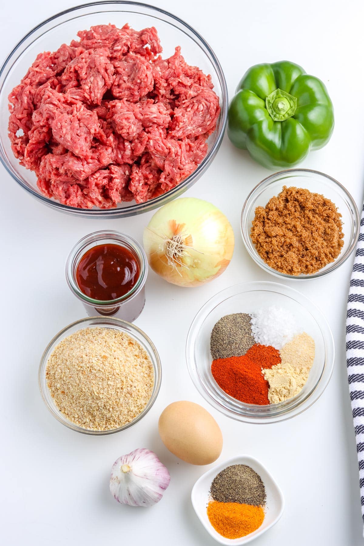 An overhead picture of all of the ingredients needed to make this recipe.