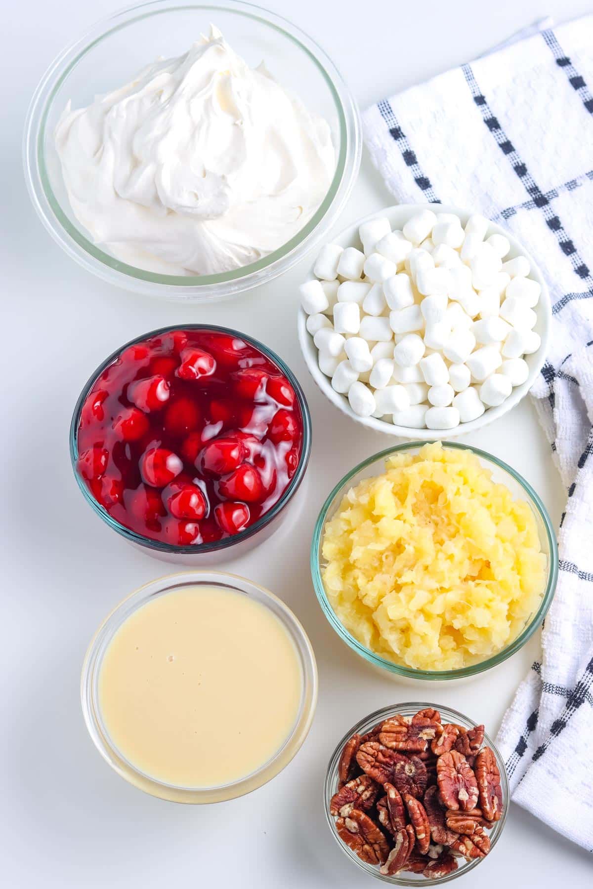 An overhead picture of all of the ingredients needed to make this recipe.