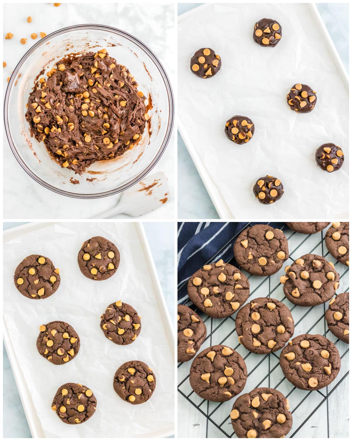 A picture collage showing how to make these cookies.