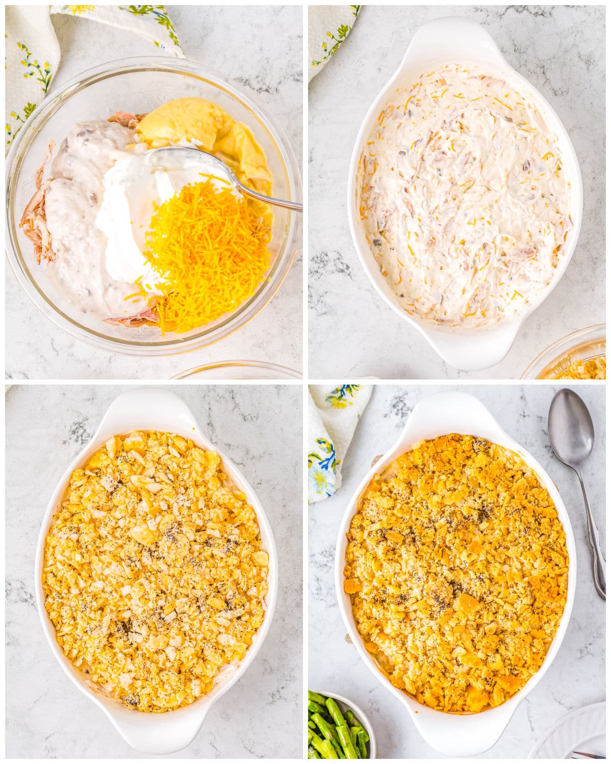 A picture collage showing how to make this recipe.