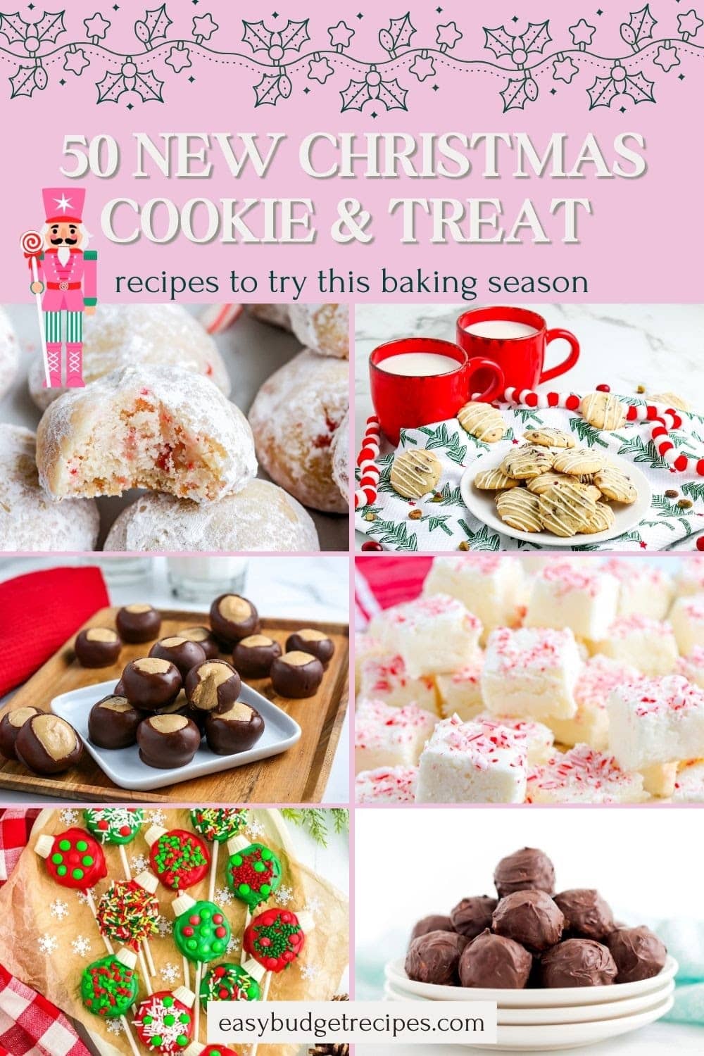 a collage of Christmas treats and cookie recipes with text overlay