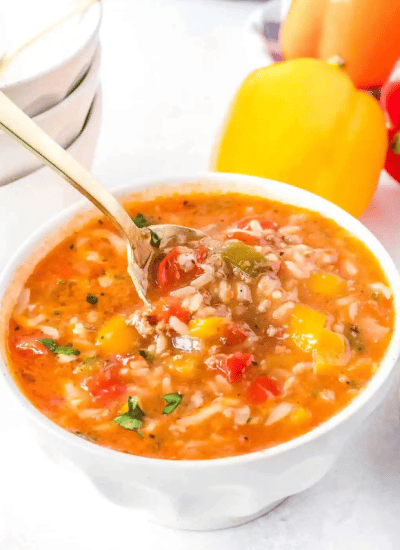 Instant Pot Stuffed Pepper Soup Story Poster Image
