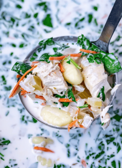Slow Cooker Chicken Gnocchi Soup Story Poster Image