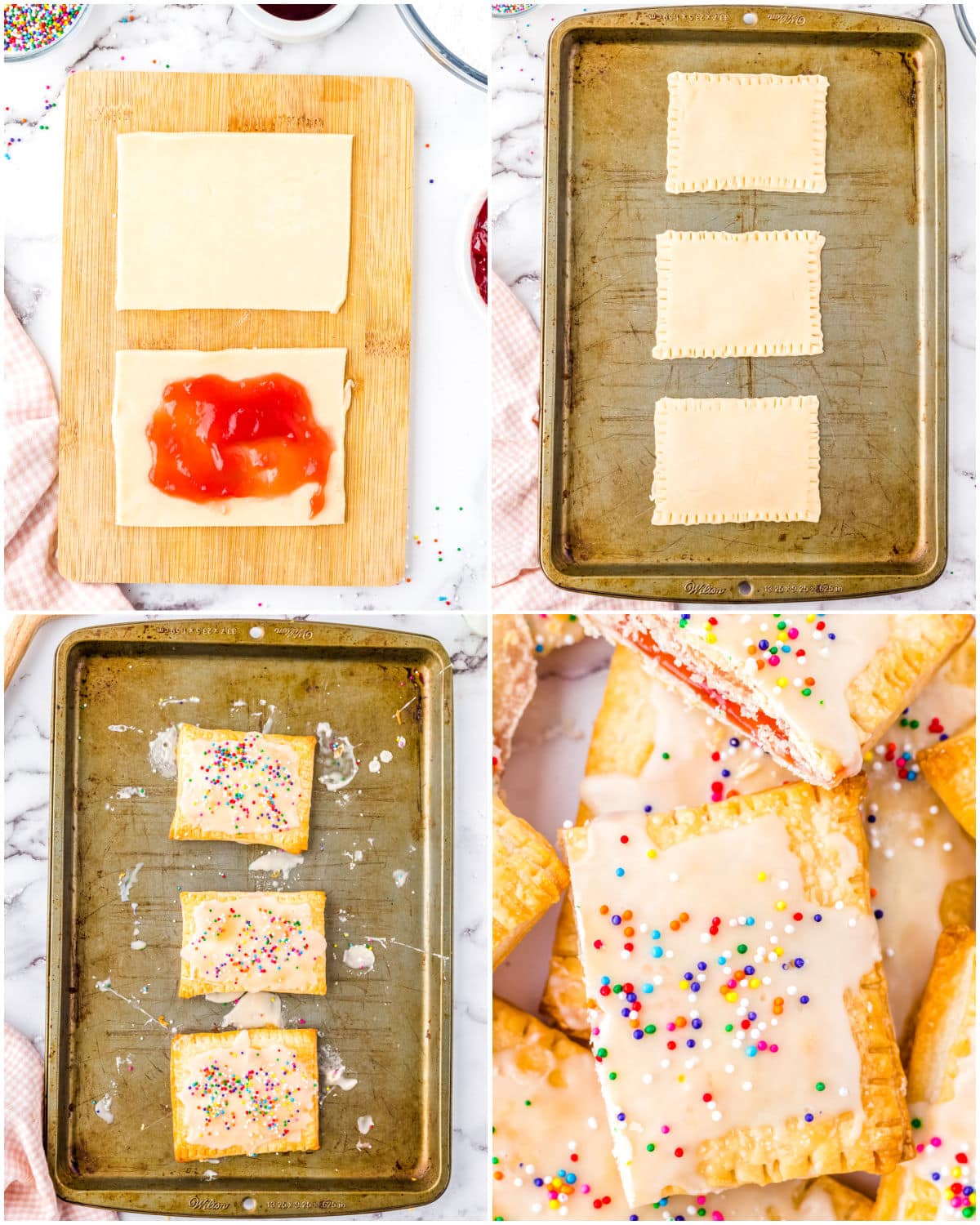 A picture collage of the finished recipe with text overlay for Pinterest.