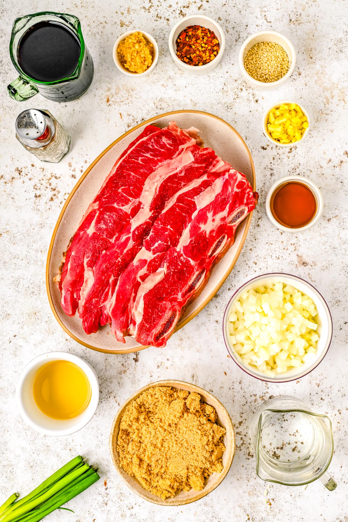 All of the ingredients needed to make this recipe.