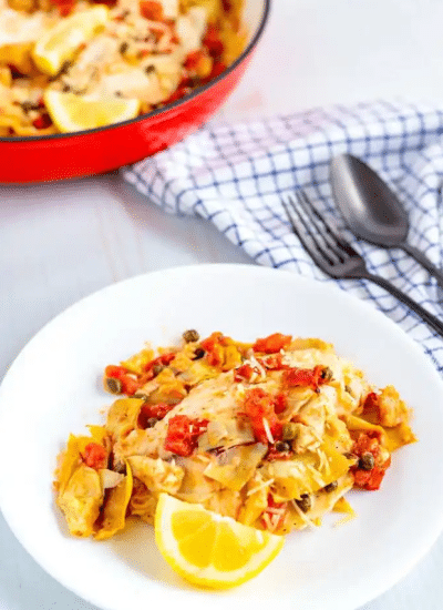 15-Minute Skillet Tilapia with Artichokes and Tomatoes Story Poster Image
