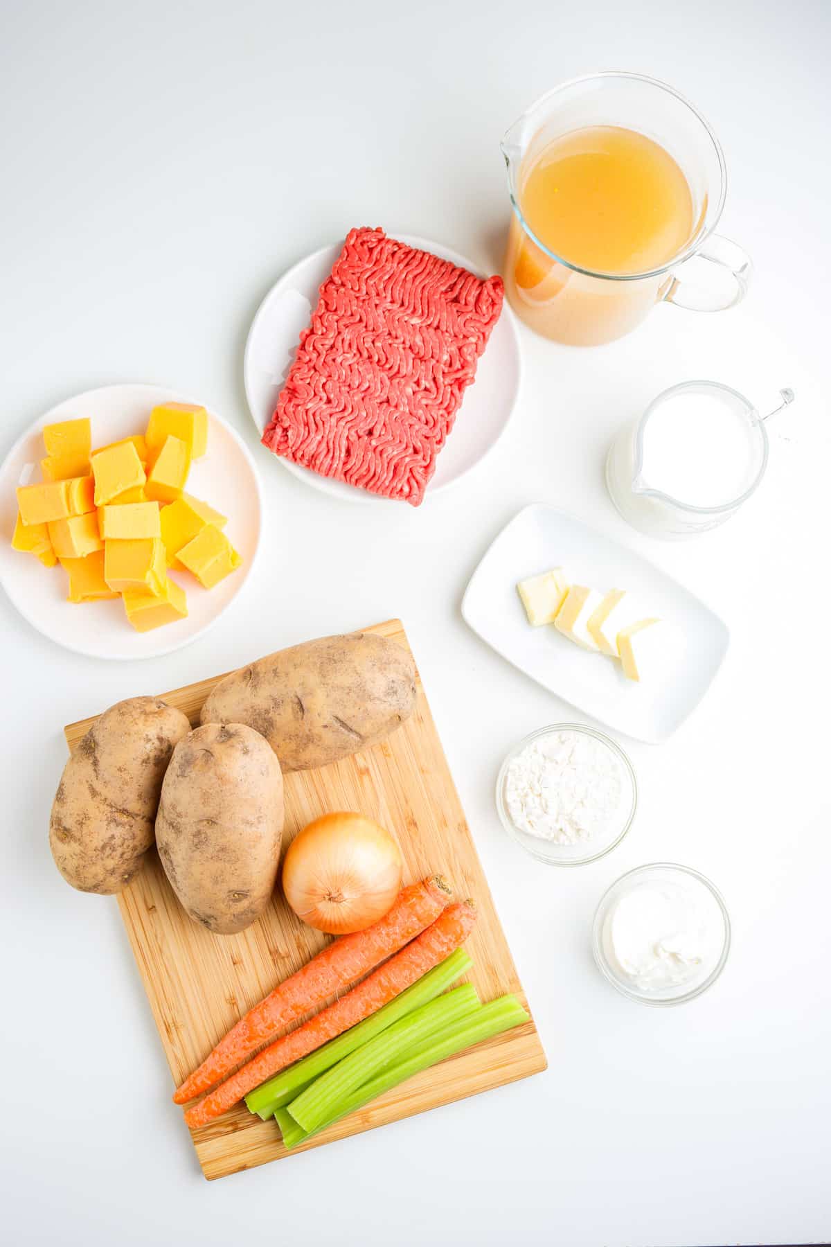 All of the ingredients needed to make this recipe.