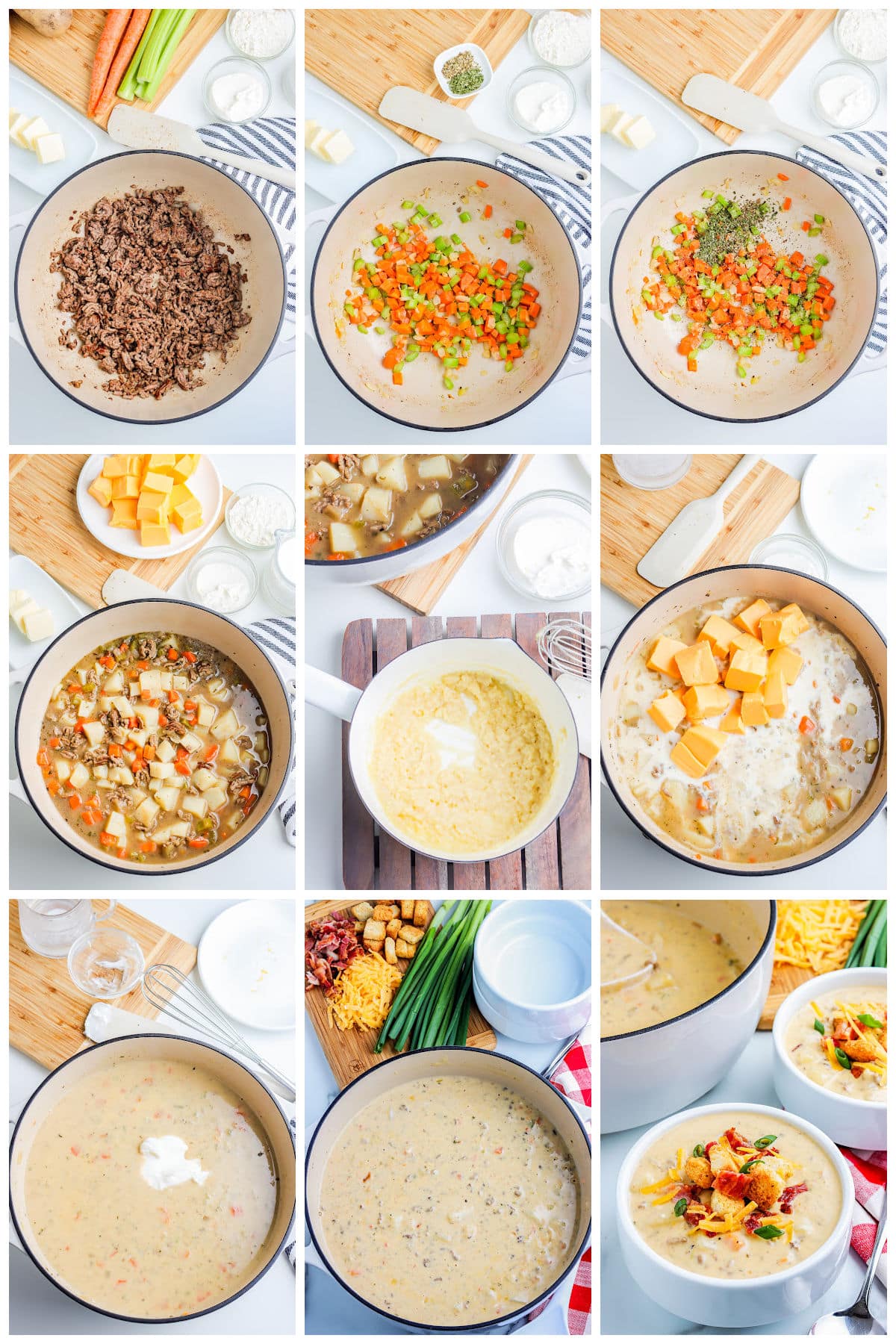 A picture collage showing how to make this recipe.