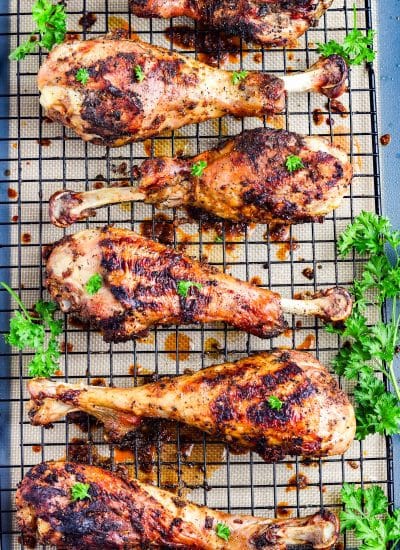 Grilled Turkey Legs right after they came off of the grill.