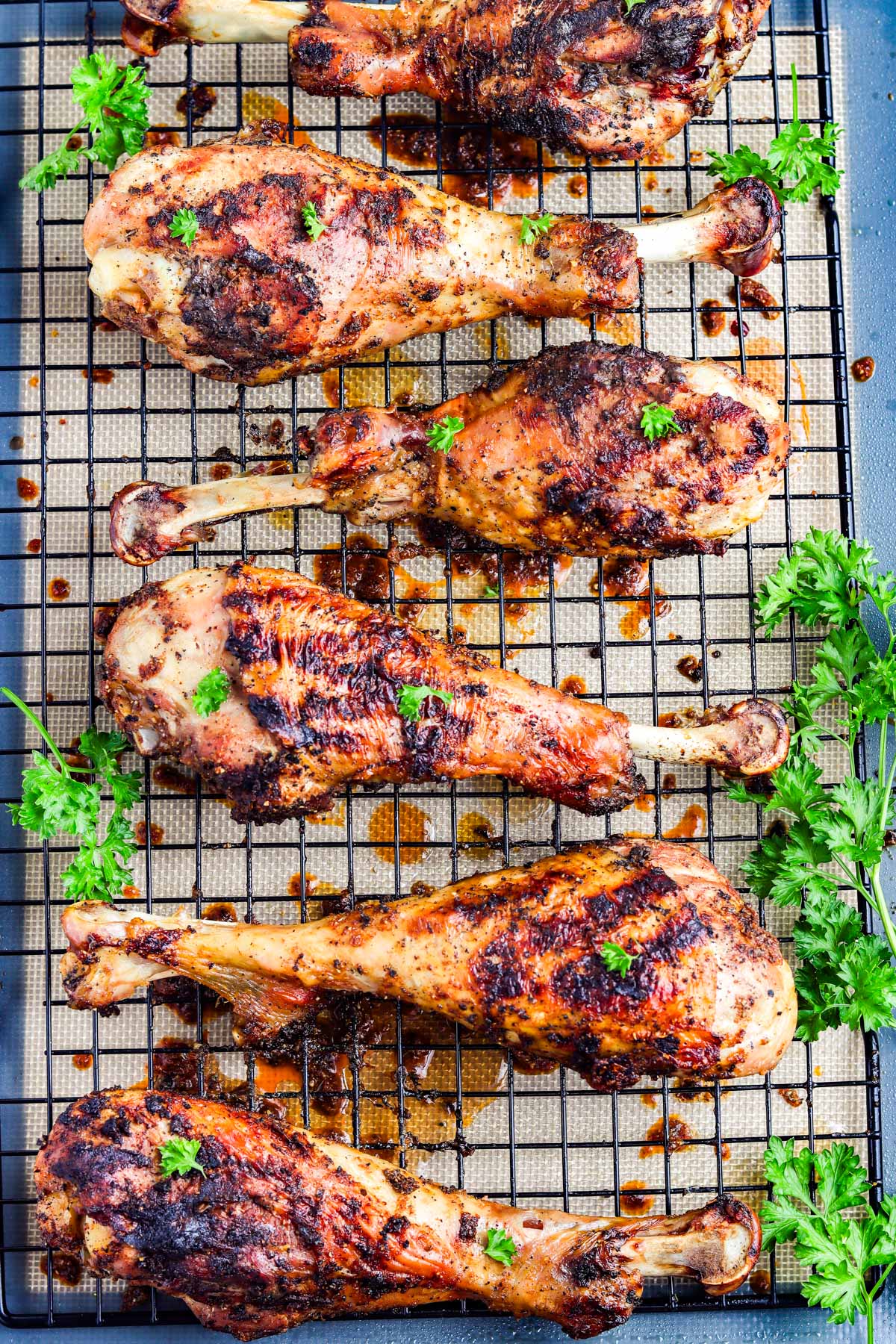 Grilled Turkey Legs right after they came off of the grill.