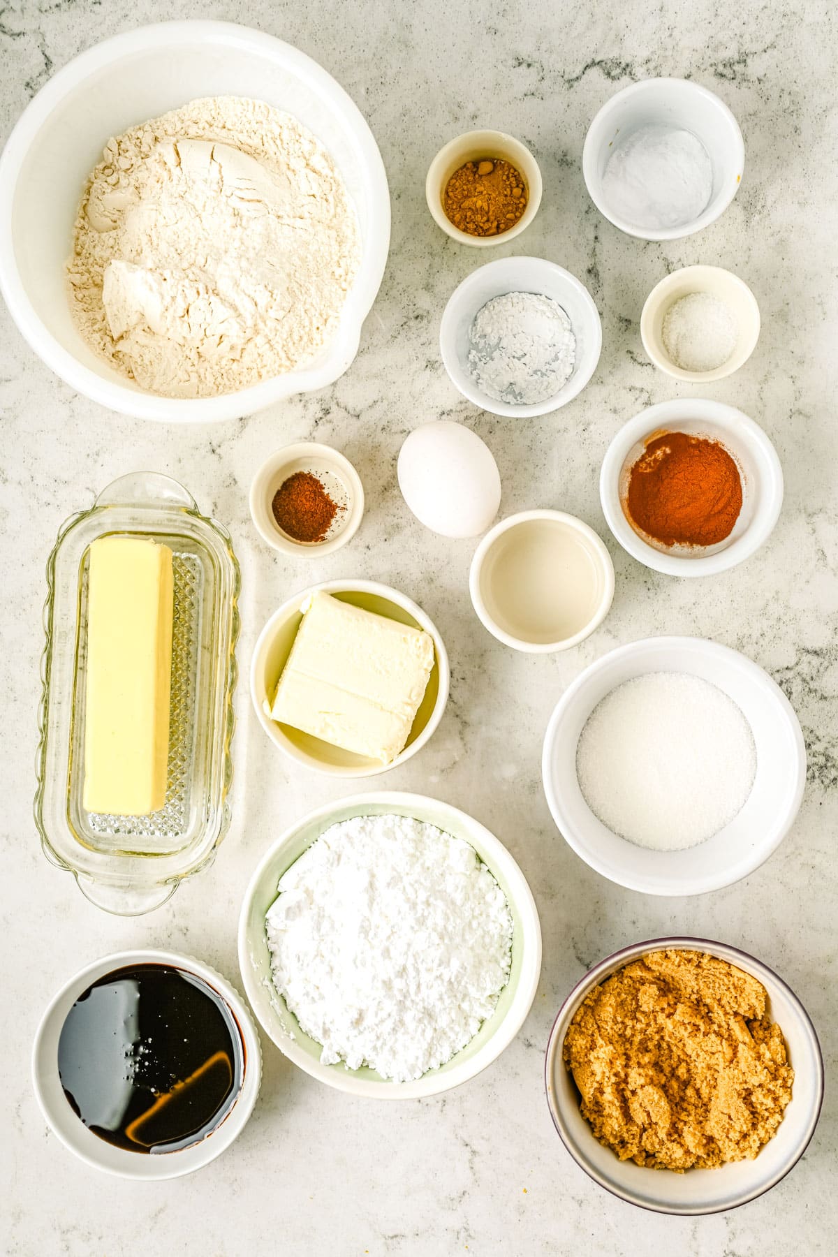 All of the ingredients needed to make this recipe.