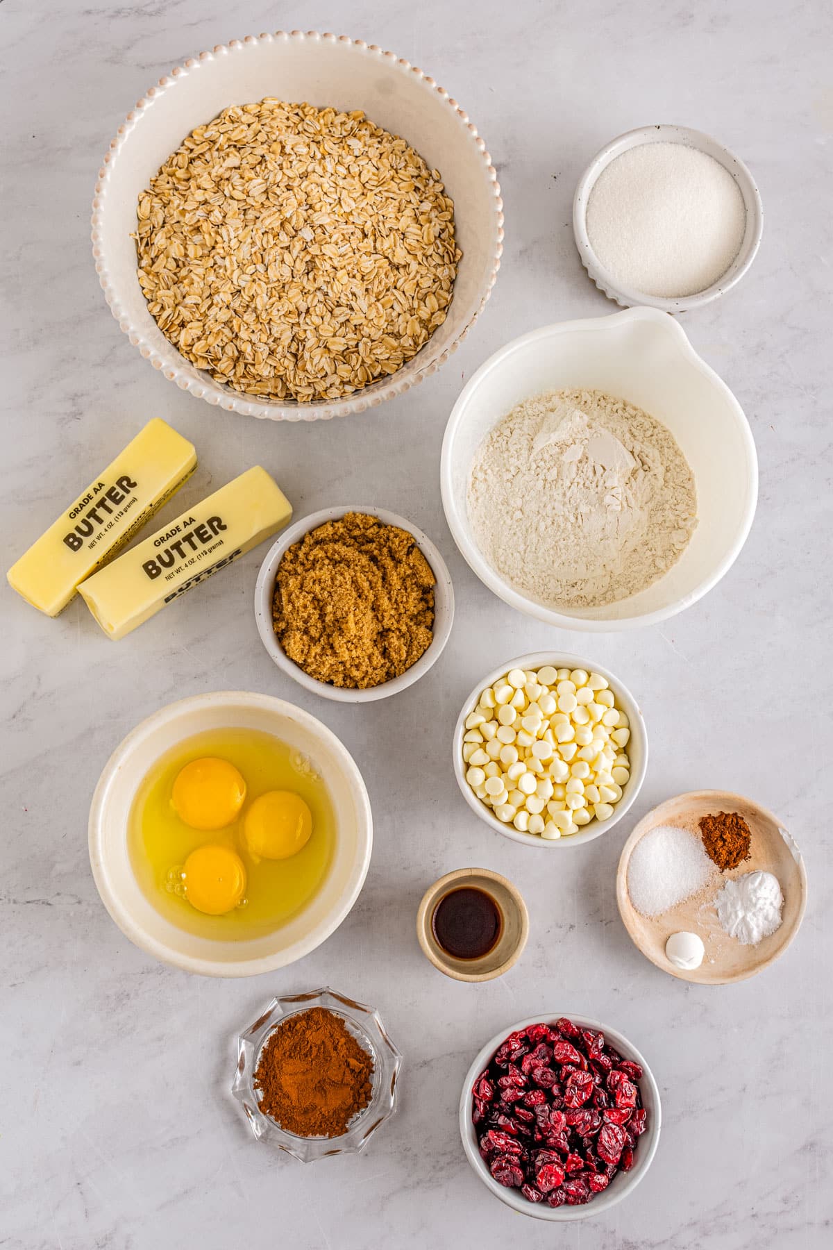 All of the ingredients needed to make this recipe.