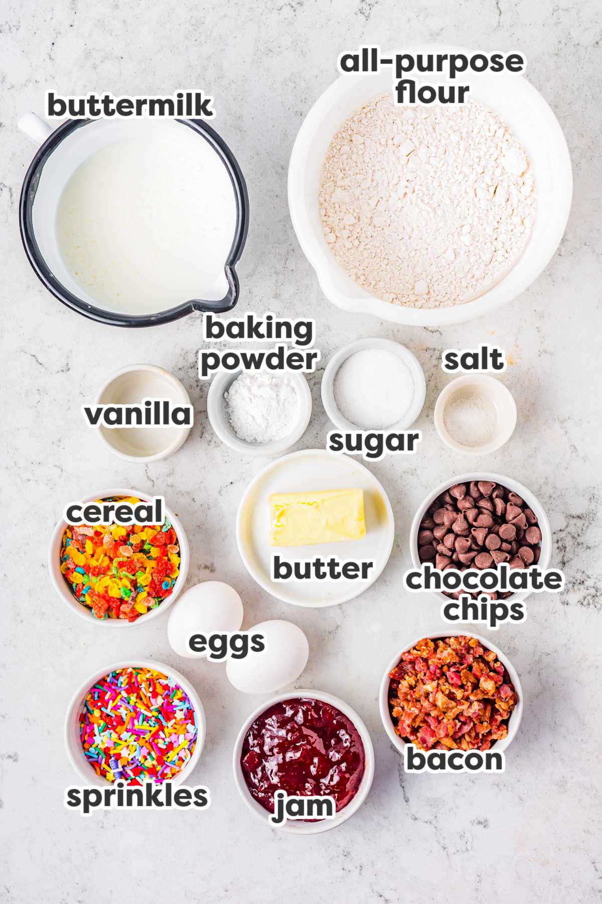 Ingredients to make this recipe labled with text overlay.