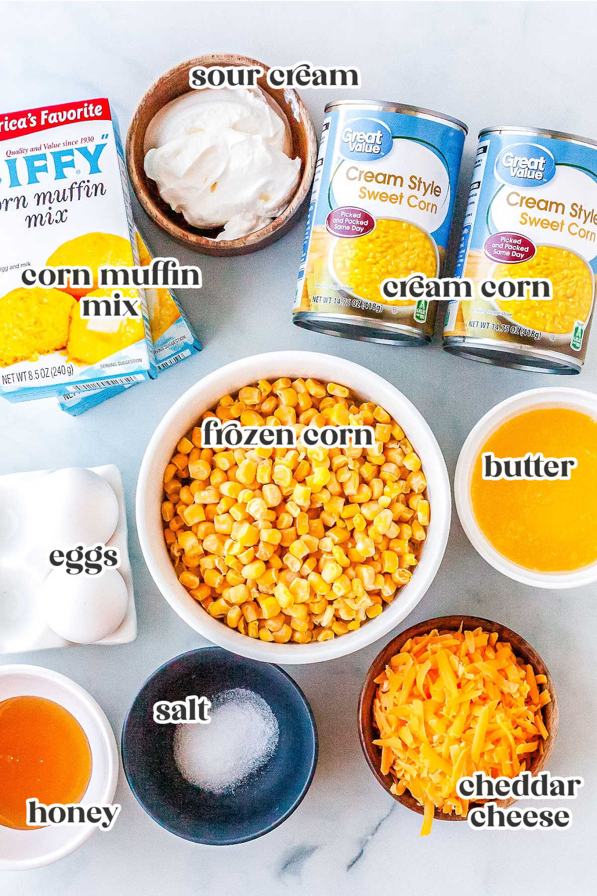 ingredients for making crockpot corn casserole